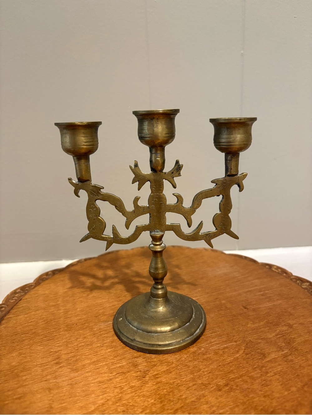 Three-Arm Candelabra - Gold